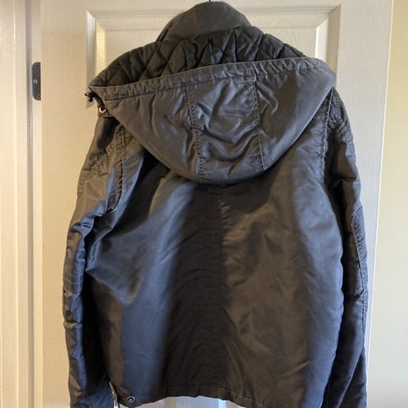 Men's Projek Raw Jacket with Hoodie Dark Grey Medium - Picture 4 of 6